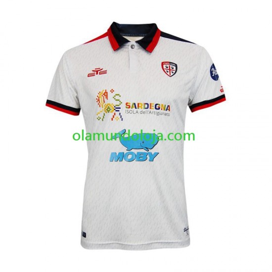 Camisola Cagliari Homem Equipamento Segundo 2023-2024 Manga Curta